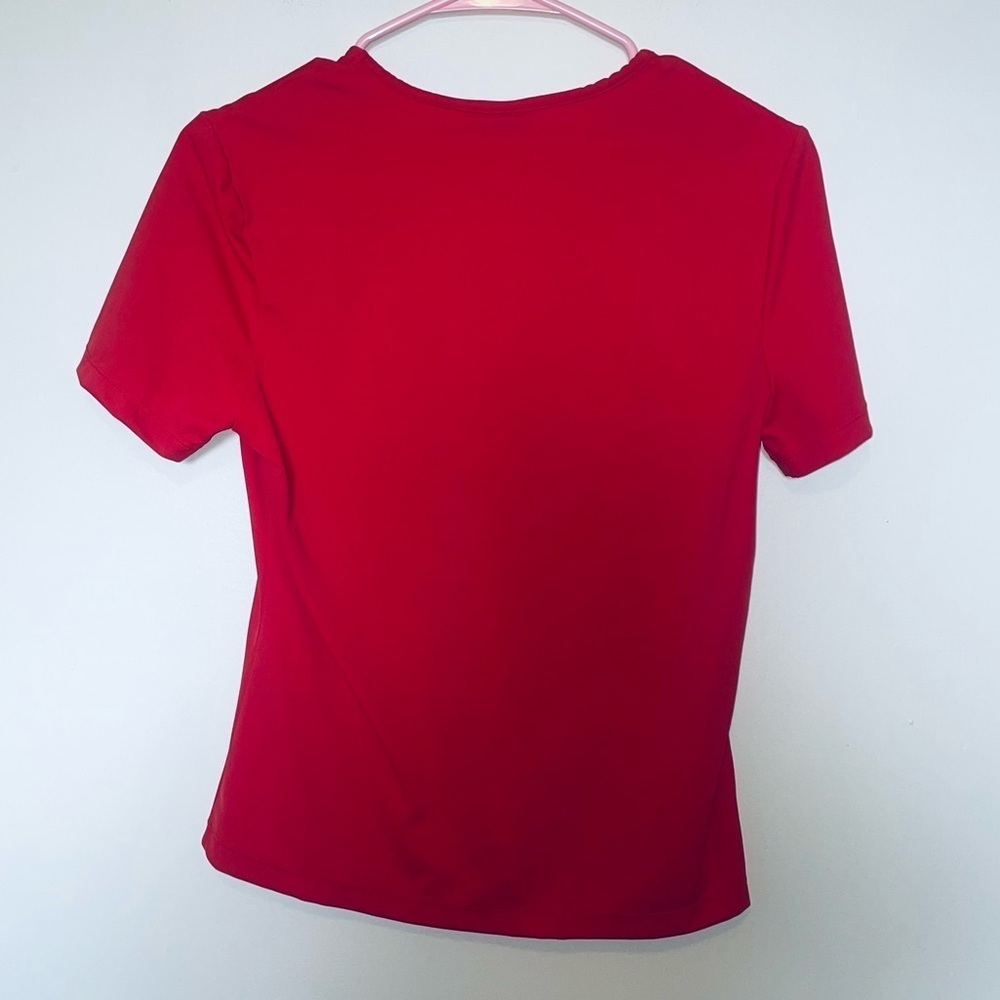 Giorgio Fiorline Red Nylon Basic Tee Size Small - Picture 4 of 4